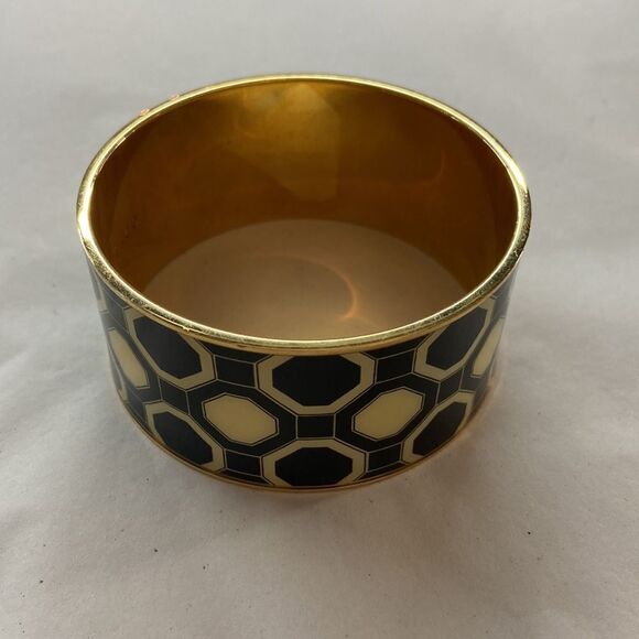 Kate Spade 2012 collection Cream and Black Geometric Bangle Bracelet - Picture 7 of 7